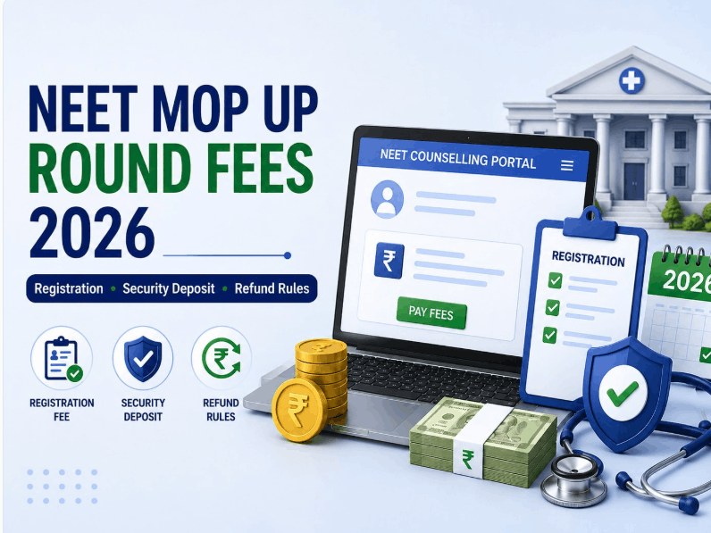 NEET Mop Up Round Fees 2026: Registration Fee, Security Deposit & Refund