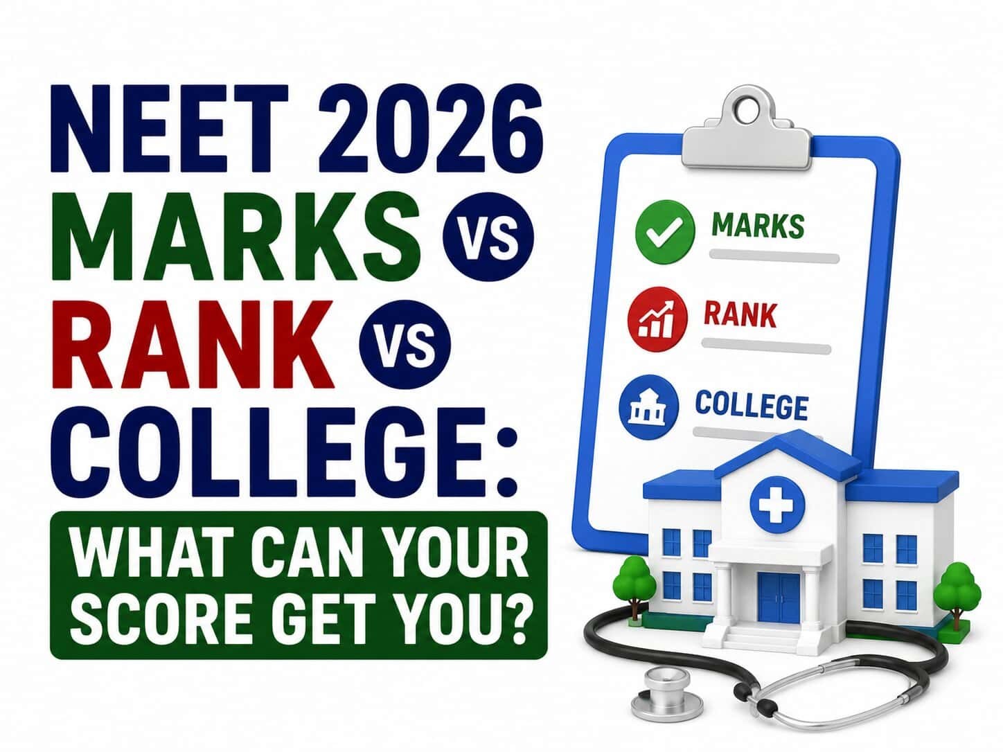 NEET 2026 Marks vs Rank vs College: What Can Your Score Get You?