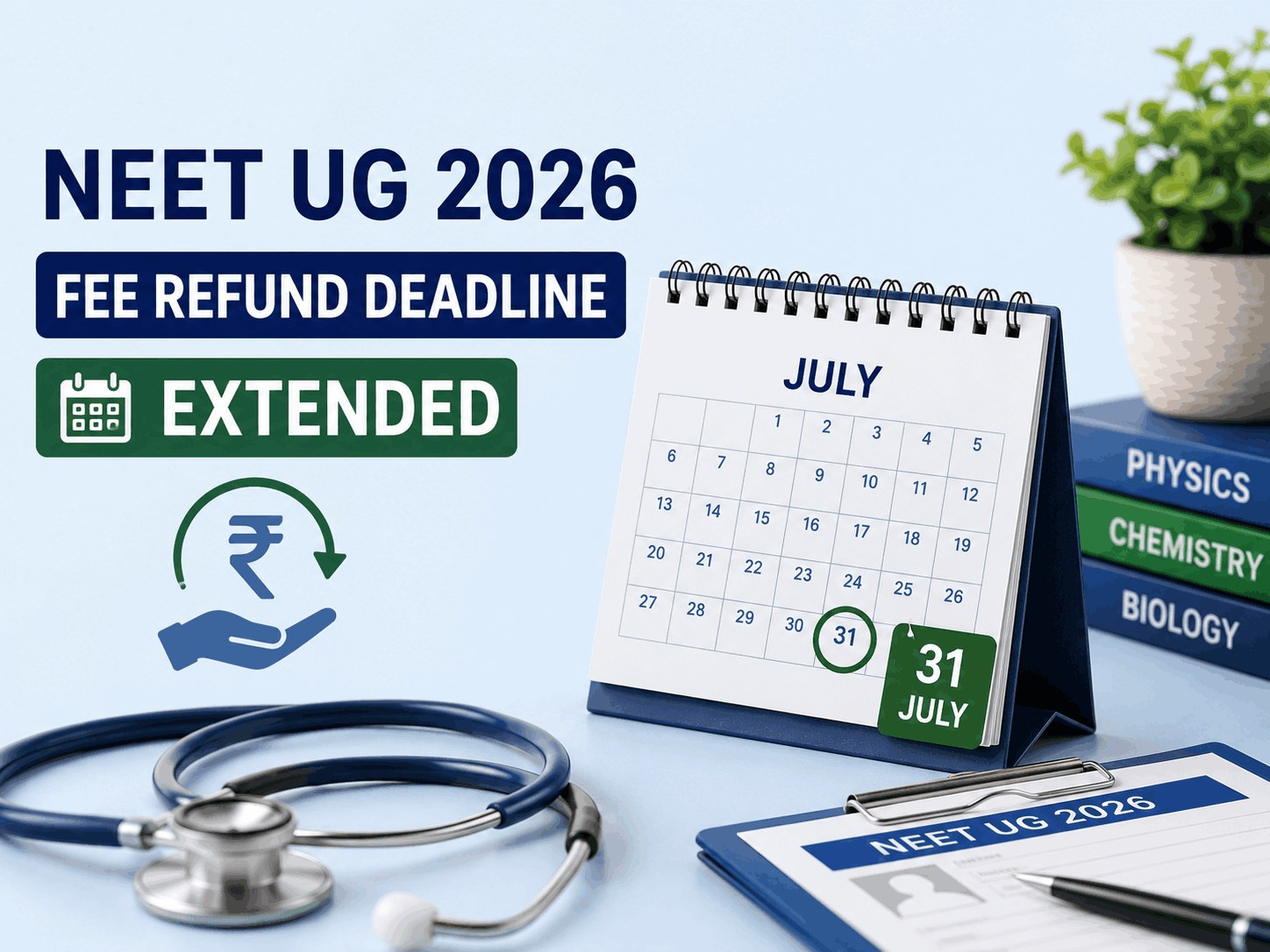 NEET UG 2026 Fee Refund Deadline Extended to July 31: Key Details
