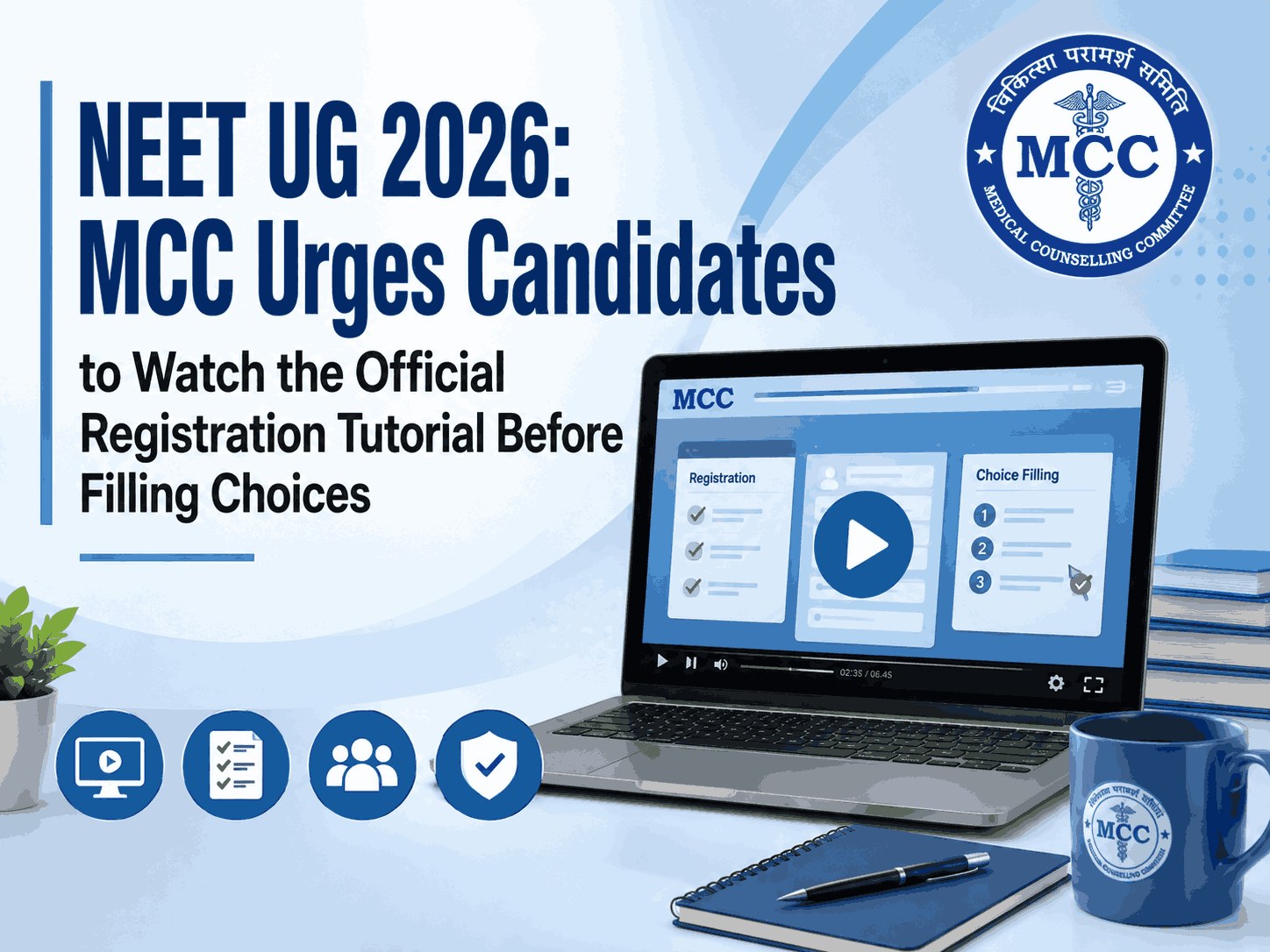 NEET UG 2026: MCC Urges Candidates to Watch the Official Registration Tutorial Before Filling Choices