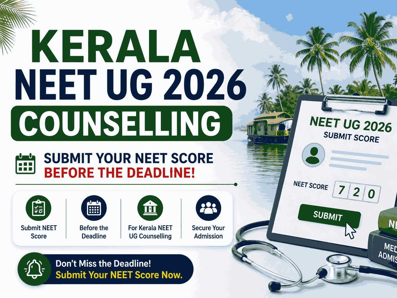 Kerala NEET UG 2026 Counselling: Submit Your NEET Score Before the Deadline