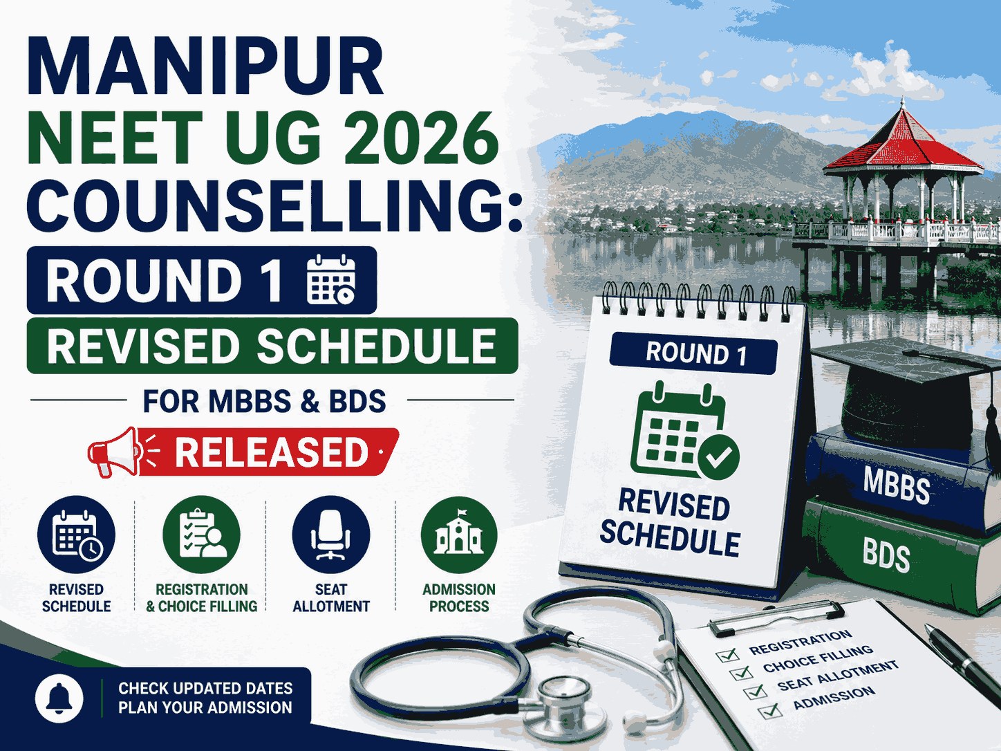 Manipur NEET UG 2026 Counselling: Round 1 Revised Schedule for MBBS & BDS Released