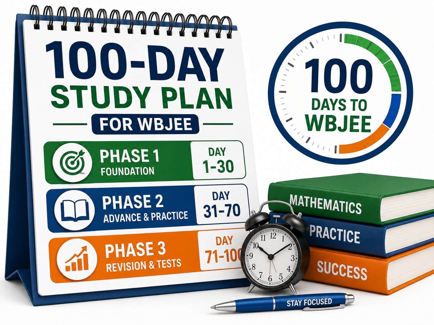 100-Day Study Plan for WBJEE: A Phase-Wise Approach to the Final Stretch