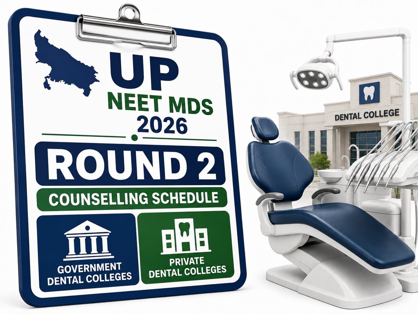 UP NEET MDS 2026: Round 2 Counselling Schedule Released for Government and Private Dental Colleges
