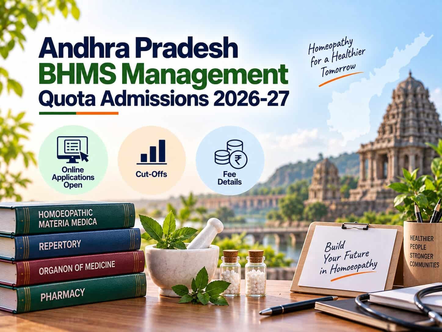 Andhra Pradesh BHMS Management Quota Admissions 2026-27: Online Applications Open, Cut-Offs & Fee Details