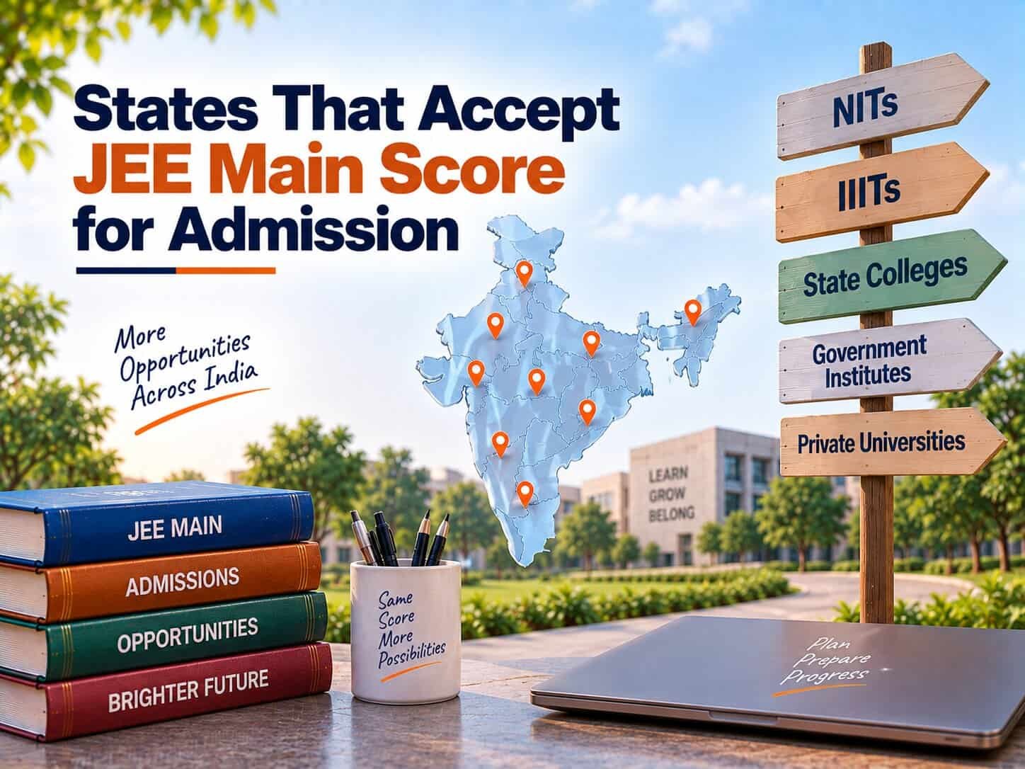 States That Accept JEE Main Score for Admission