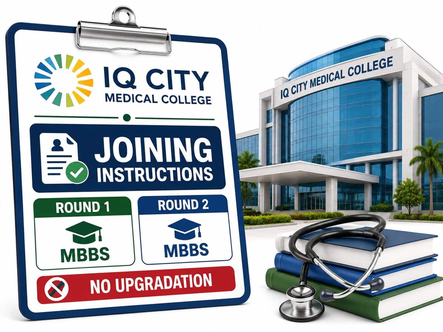 IQ City Medical College: Joining Instructions for WB UG 2026 Round 1 & Round 2 MBBS Admits (No Upgradation)