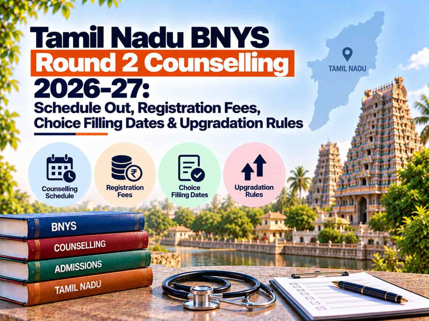 Tamil Nadu BNYS Round 2 Counselling 2026-27: Schedule Out, Registration Fees